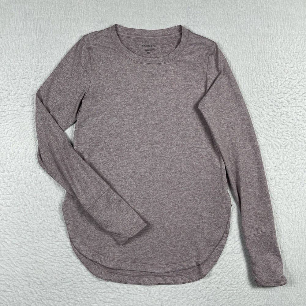 Athleta Shirt Womens XXS Purple Uptemo Top Ladies Gym Yoga Athleisure Comfort